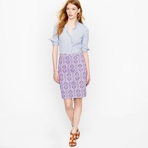J. Crew no.2 pencil skirt in medallion paisley